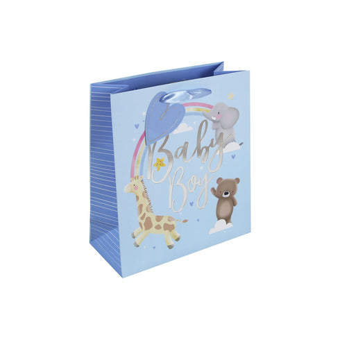 EUROWRAP BABY BOY MEDIUM GIFT BAG APX 22 X 10 X 25 CM. 35389-3C