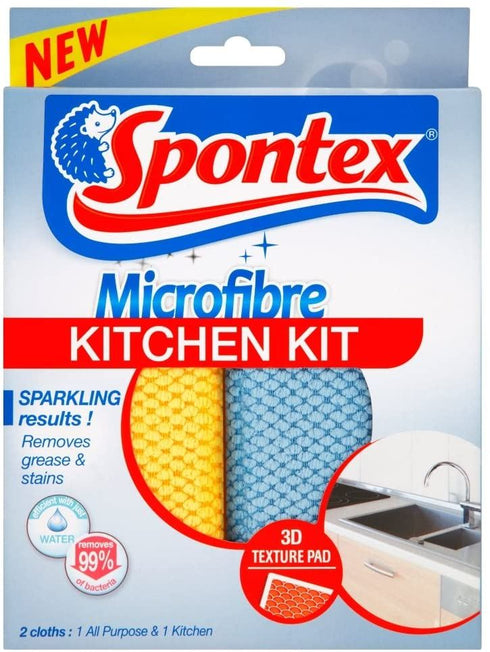 SPONTEX MICROFIBRE KITCHEN KIT (2 CLOTHES). 12090962