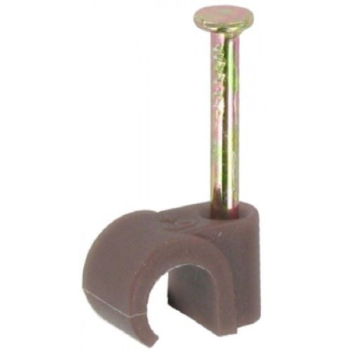 Cable Clips Brown - FAST PAK VALUE 1512 7.0MM, 30 Pack