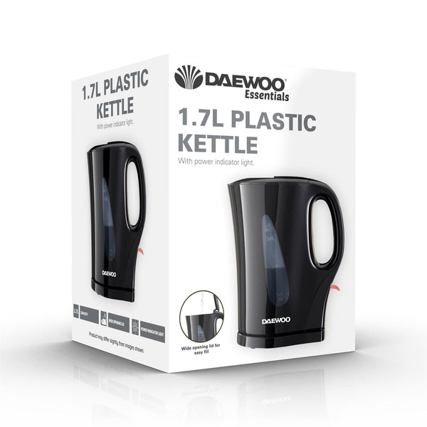 Daewoo Electric Kettle 1.7L 2200W - SDA1673GED in Black