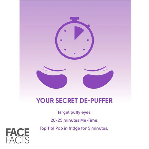 FACE FACTS WRINKLE CARE GEL EYE PATCHES - COLLAGEN & LAVENDER. 82190-150