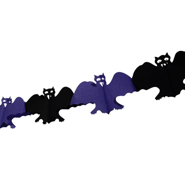 Halloween Bat Garland - Black Purple Decorations | 7608