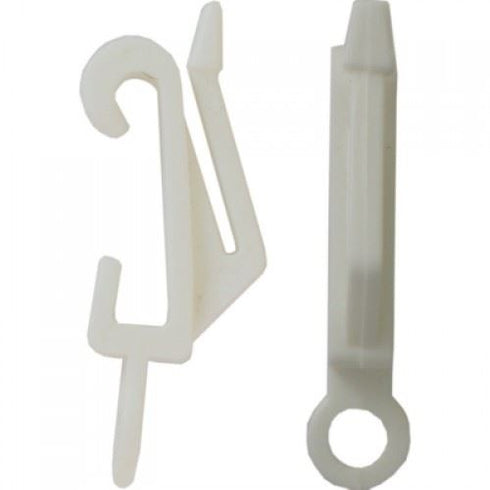 Drape Curtain Hooks - FAST PAK VALUE 8870 White/Silver, 12 Pack