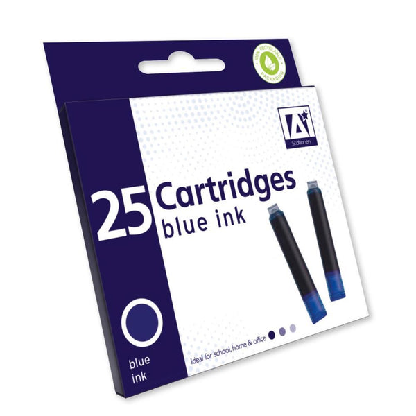 Blue Ink Cartridges - Anker Stationery 25 Pack INKB