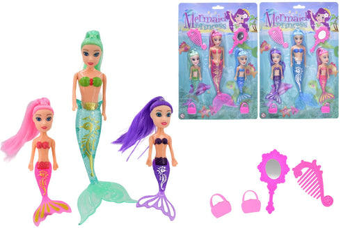Mermaid Princess Playset - TY8264 Assorted 3pcs Set for Kids