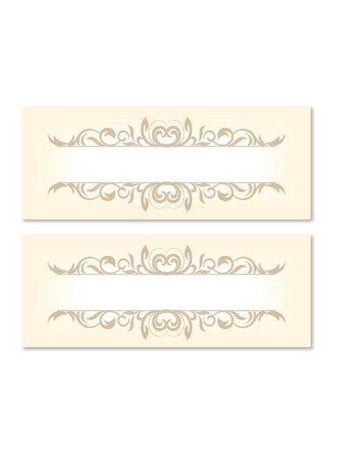 Gold Stripe Place Cards - Elegant Table Setting Accessories