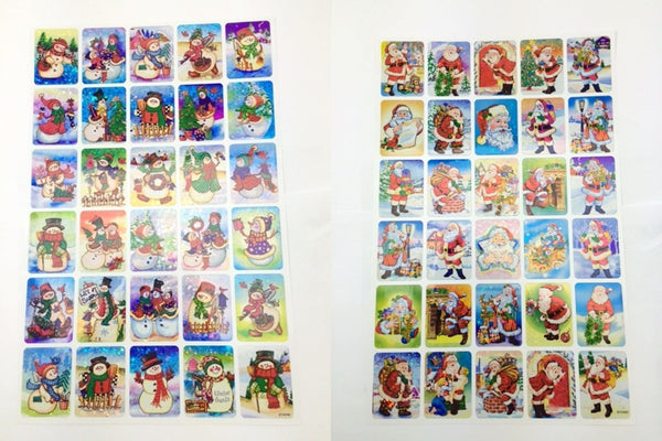 HOLOGRAPHIC LASER CUTE DESIGN CHRISTMAS 30 STICKER. PI151259