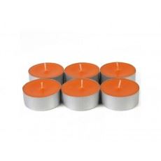 ORANGE SCENTED TEA LIGHT CANDLES 38MM X 16MM. PS83247