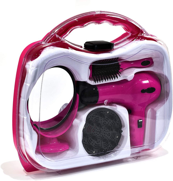 Toy Hair Styler Set - Battery Operated with Hairdryer, Mirror & Brush