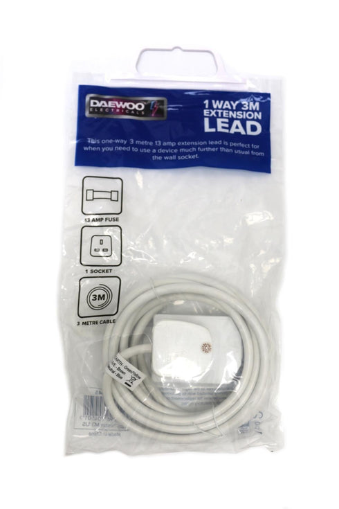 DAEWOO Extension Lead 1 Gang 13A - EXT1026GED