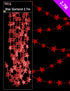 STAR BEAD CHAIN GARLAND 2.7M RED IDEAL FOR TREE ROOM DECORATIONS ( 54126). PI451910R