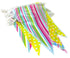 12FT TRIANGULAR ASSORTED PATTERN STRIPE COLOUR BUNTING EASTER ( 736059 ). 173309