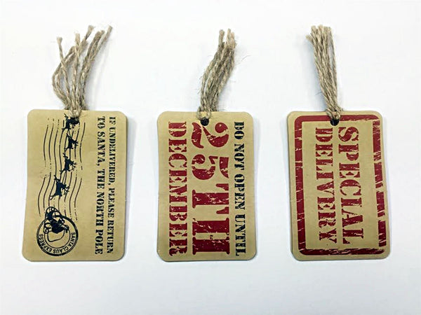 12 ASSORTED CHRISTMAS XMAS GIFT TAGS. XM2028