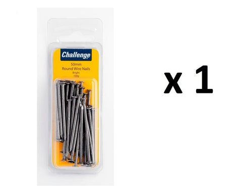Round Wire Nails 50mm 100g - Challenge Bright FS40455