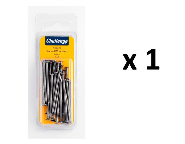 Round Wire Nails 50mm 100g - Challenge Bright FS40455