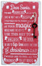 CHRISMTAS SANTA MAGIC KEY HESSIAN PLAQUE DECORATION 25 X 15CM. XMN0205