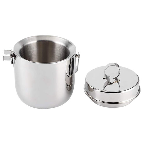 GRUNWERG STAINLESS STEEL ICE BUCKET AND TONG SET. IBS130DW