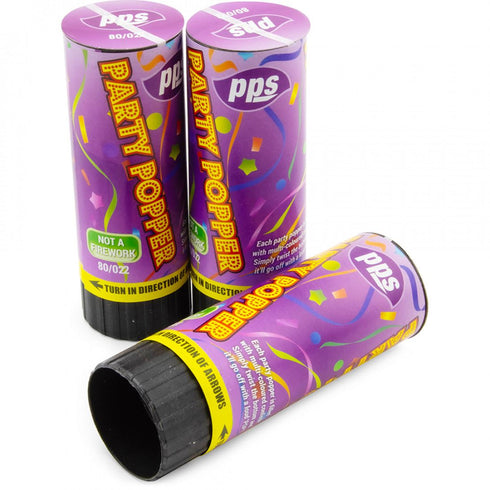 Confetti Cannon Poppers - 11cm Party Poppers 3 Pack PPS80022