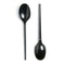 Black Dessert Spoons - Medium Duty Plastic, 100 Pack