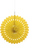 Yellow Tissue Paper Fan Decoration 40cm - UNI64261