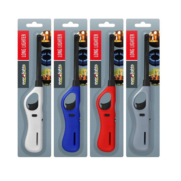 EVER LIGHTS REFILLABLE ASSORTED ELECTRONIC LONG LIGHTER. OL306613