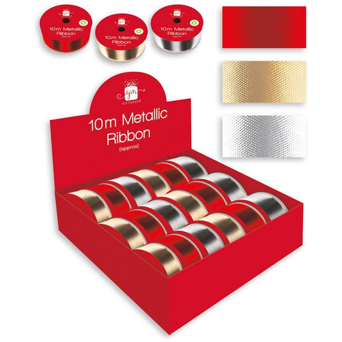 GIFTMAKER METALLIC PARTY RIBBON 3CM X 10M. XAKGA208