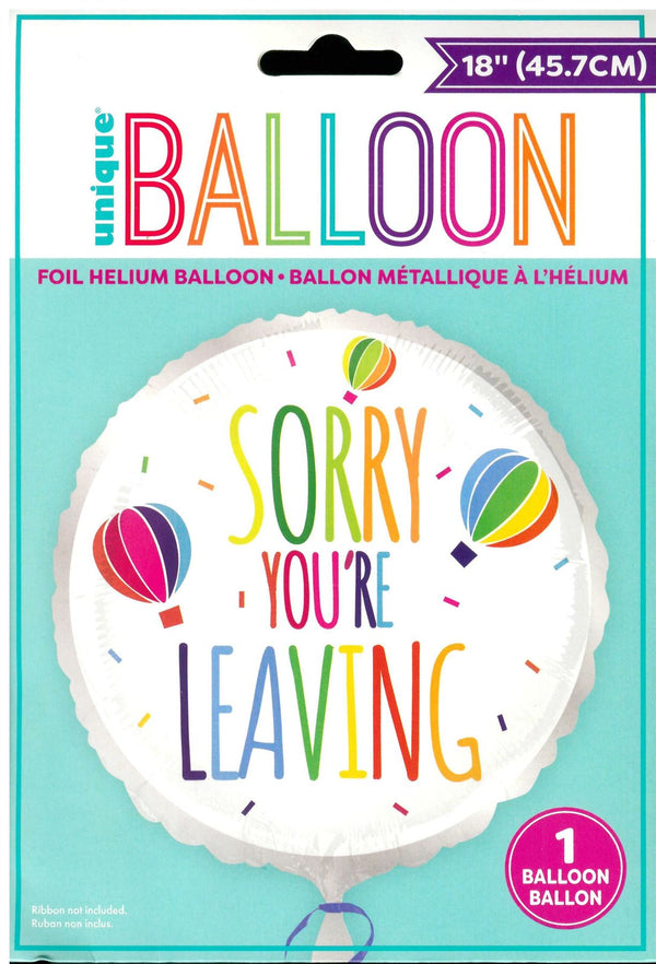 Farewell Party Balloon - Unique Sorry You're Leaving Round Foil