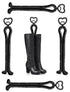 Boot Holder Rack - Durable Plastic Black Long Boot Storage DGI0712