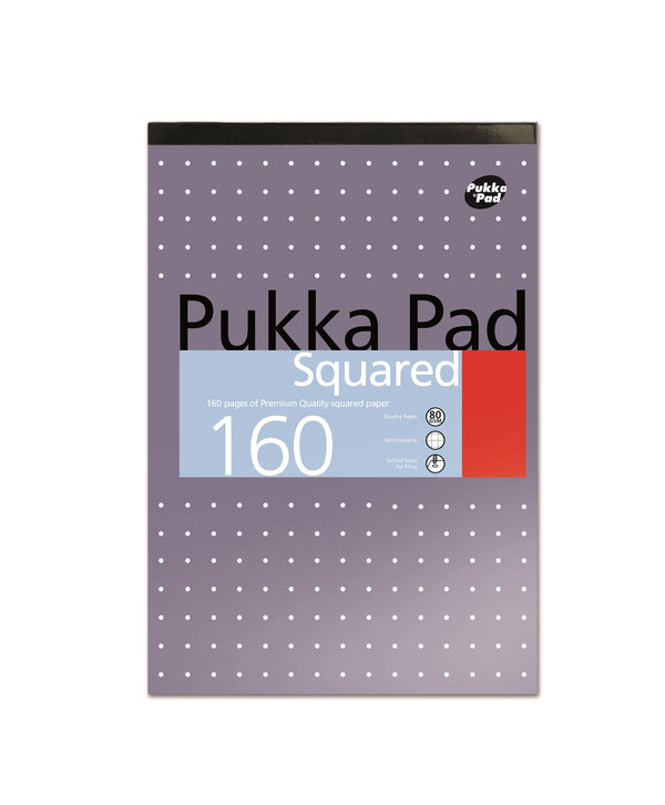 PUKKA A4 5MM SQUARED REFILL PAD 160 PAGES. REFSQD