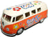 VW CAMPERVAN PEACE LOVE 1:32 SCALE DIECAST TOY CAR. TY4226