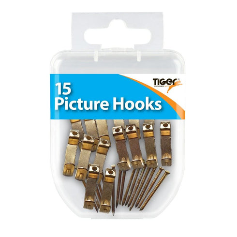 Picture Hanging Hooks - TIGER PICTURE HOOKS 15/PK T302277
