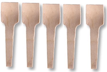 100 WOODEN ICE CREAM SPOONS 9.4CM. 10625