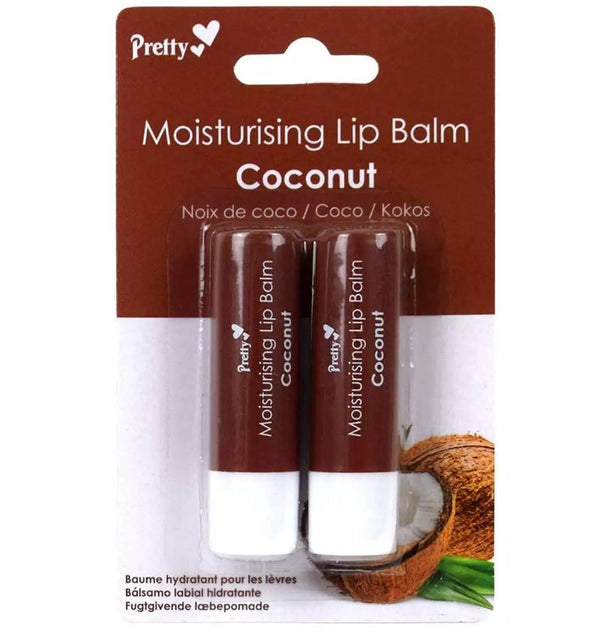 PRETTY MOISTURISING LIP BALM COCONUT 2 X 4.3G