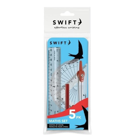 SWIFT GEOMETERY MATHS COMPASS SET 5/PK. P3073