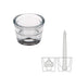 TWO IN ONE CANDLE HOLDER GLASS CRYSTAL CLEAR ROUND. 82311
