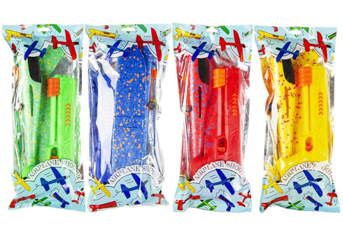 ASSORTED FOAM AEROPLANE GLIDER WITH SHOOTER GUN. LG4930
