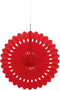 Red Tissue Paper Fan 40cm - Unique Party Decoration UNI64265