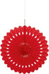 Red Tissue Paper Fan 40cm - Unique Party Decoration UNI64265