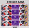 TIDYZ 15 P/K DOUBLE ZIPPER FREEZER BAGS 25CM. B0369