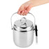 GRUNWERG STAINLESS STEEL ICE BUCKET AND TONG SET. IBS130DW
