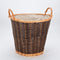 INGLENOOK ROUND WILLOW BASKET WITH LINER. FIRE165