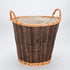 INGLENOOK ROUND WILLOW BASKET WITH LINER. FIRE165