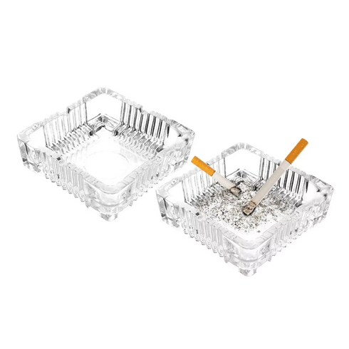 SQUARE GLASS ASHTRAY. JL1016