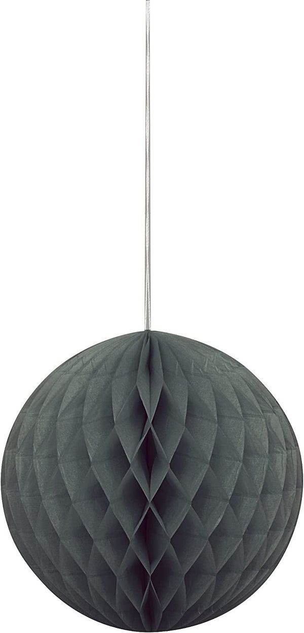 Black Honeycomb Pom Pom 8 Inch - Elegant Party Decorations