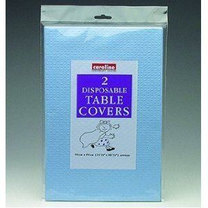 Disposable Table Cover - Caroline Pale Blue 90x90, 2 Pack CV1324
