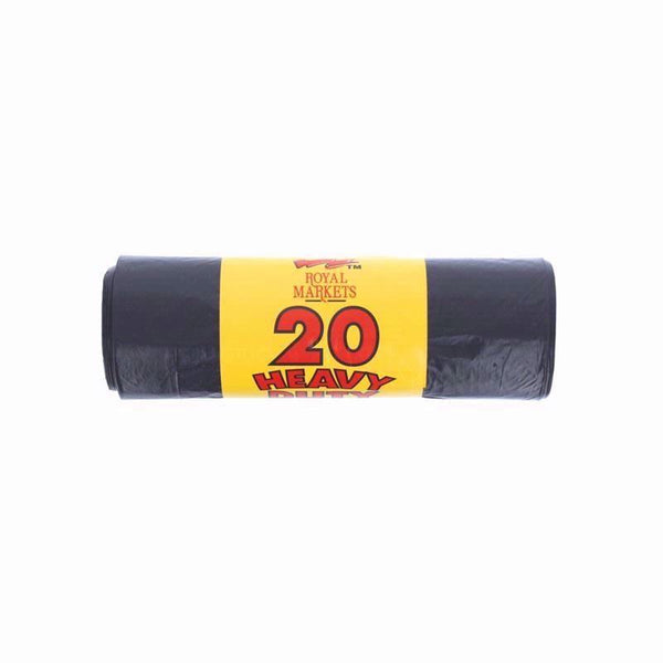 Black Bin Bags - ROYAL MARKET 20 Pack RS20 Durable Trash Bags