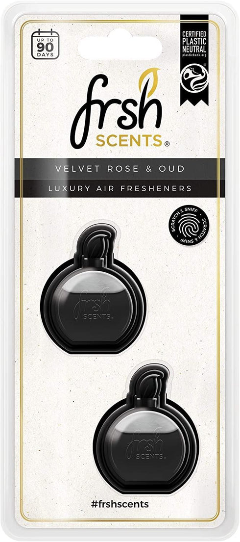 Car Air Freshener Velvet Rose & Oud - FRSH SCENTS 2/PK