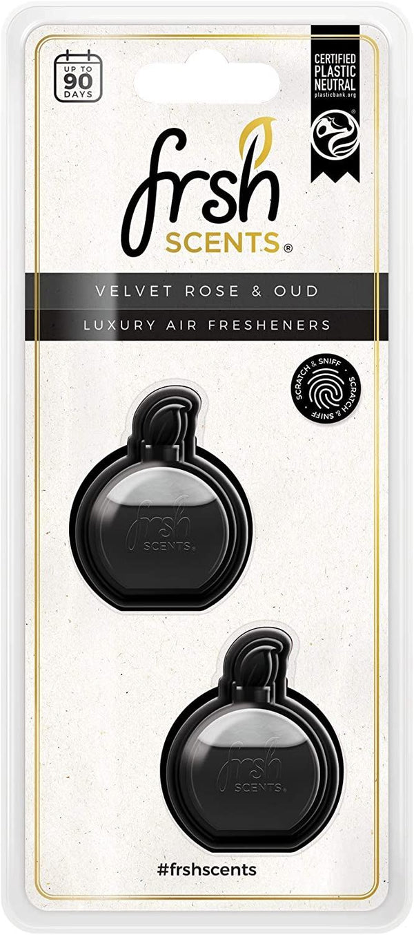 Car Air Freshener Velvet Rose & Oud - FRSH SCENTS 2/PK