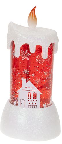 SWIRLING CANDLE WITH INTERNAL REVOLVING SCENE. 511085