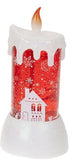 SWIRLING CANDLE WITH INTERNAL REVOLVING SCENE. 511085